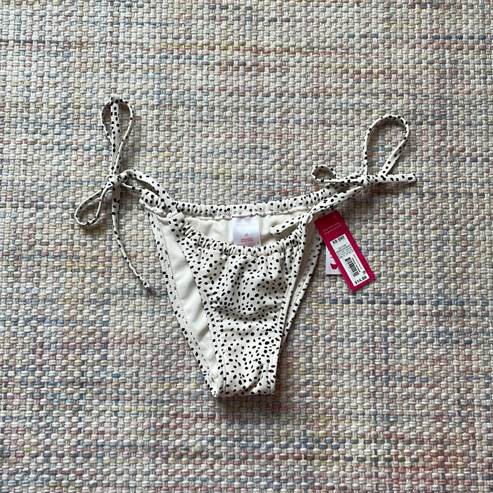 target (xhilaration) black/cream baiting suits bottoms in xs